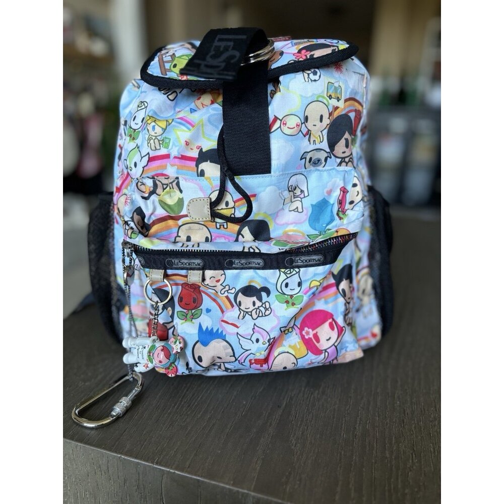 Lesportsac Tokidoki Collaboration Rucksack Backpack W Charm - Picture 2 of 16